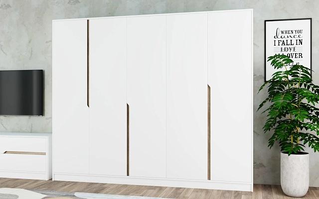 Шкаф распашной Бонди - 5 Белый