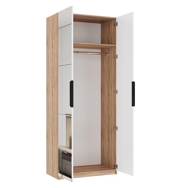 Шкаф распашной Астрис - 1 с зеркалом Белый