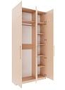 Шкаф распашной Калифорния - 3 с антресолью Сатин