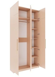 Шкаф распашной Калифорния - 3 с антресолью Сатин