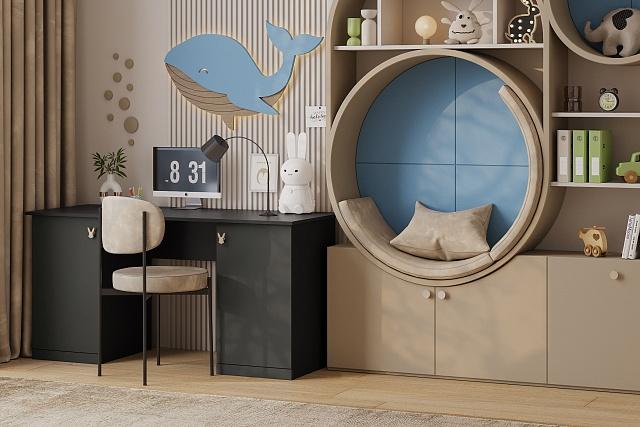 Письменный стол Банни - 4 МДФ Черный Агат