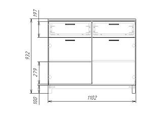 Комод Техас - 3 МДФ