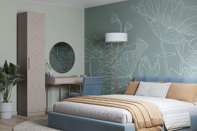 Шкаф распашной Дольче - 1 МДФ Кашемир