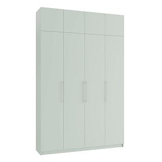 Шкаф распашной Калифорния - 4 с антресолью Пастельный Зеленый