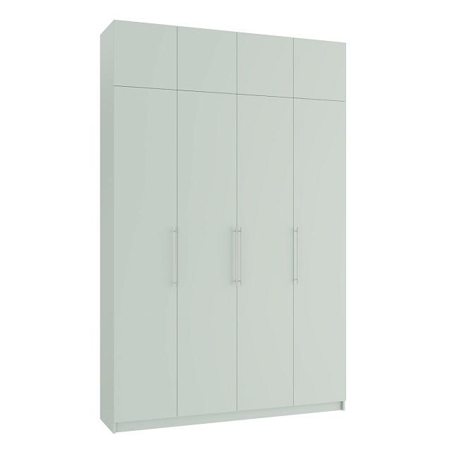 Шкаф распашной Калифорния - 4 с антресолью Пастельный Зеленый