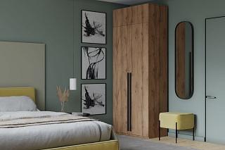 Шкаф распашной Лорена Пакс - 2 с антресолью Дуб Табачный