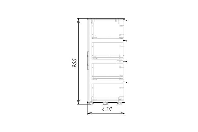 Комод Салерно NEW 4 Графит