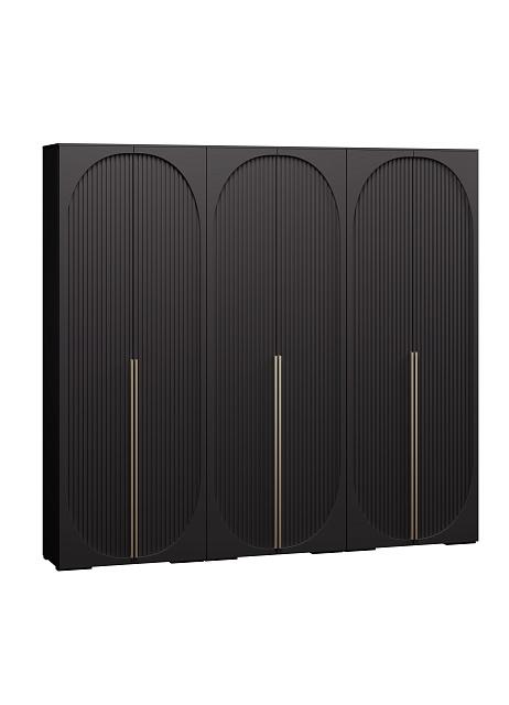 Шкаф распашной Брей - 3 Черный