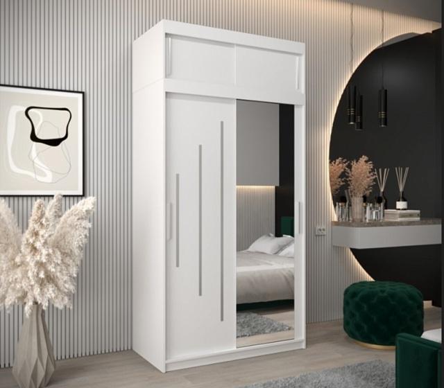 Шкаф-купе Валмиера NEW - 3А Белый