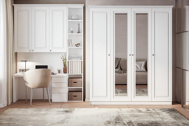 Шкаф распашной Миссури Классик - 4.2 Белый