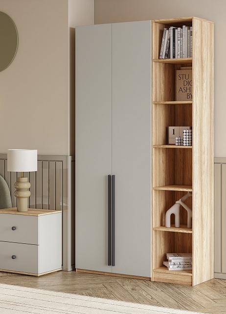 Шкаф распашной Хейсон - 23 Блэквуд Ячменный / Кашемир