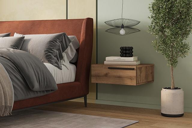 Тумба прикроватная подвесная Лорена Пакс - 2 Дуб Табачный