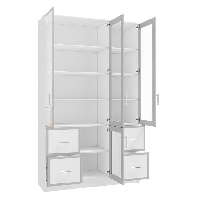 Книжный шкаф Альма - 19 Белый