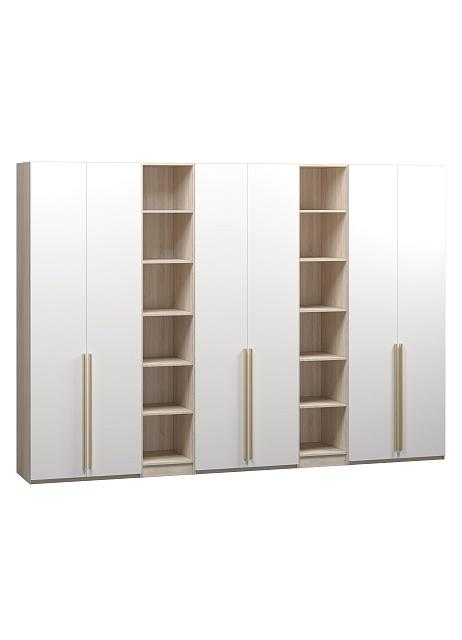 Шкаф распашной Хейсон - 18 Дуб Сонома / Белый