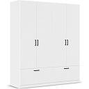 Шкаф распашной Бари - 3 Белый