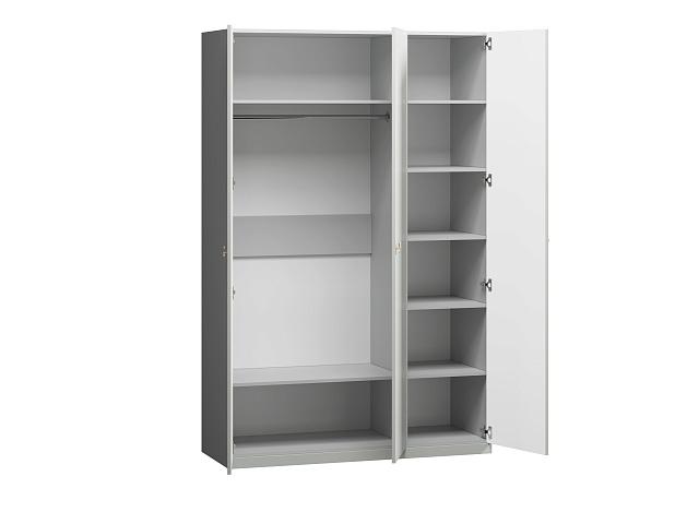 Шкаф распашной Банни - 3 МДФ Светло-Серый
