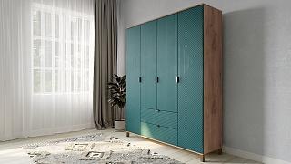 Шкаф распашной Марвин Йорк - 4 Аквамарин