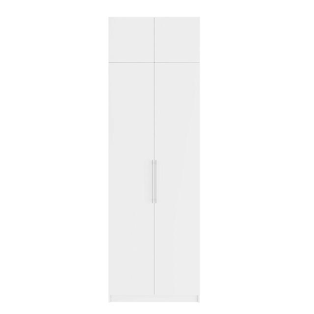Шкаф распашной Калифорния - 2 с антресолью Белый