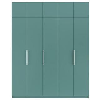 Шкаф распашной Калифорния - 5 с антресолью Сумеречный Голубой