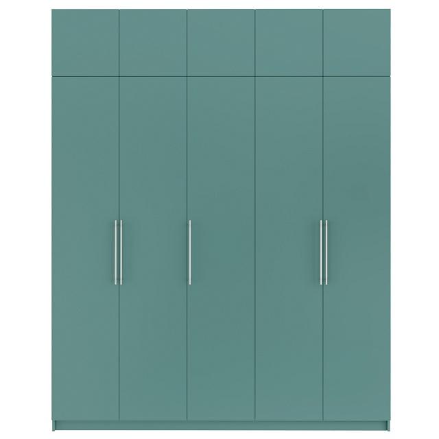 Шкаф распашной Калифорния - 5 с антресолью Сумеречный Голубой