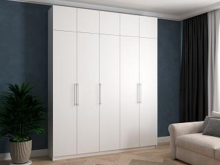 Шкаф распашной Калифорния - 5 с антресолью Белый