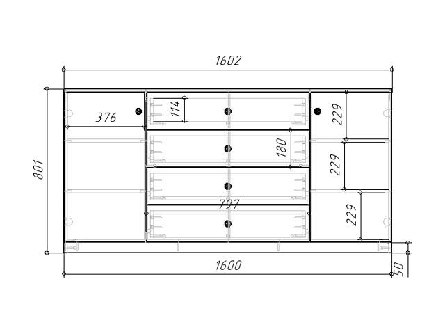 Комод Скарабей - 3 МДФ Белый