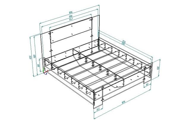 Кровать Муна 1800
