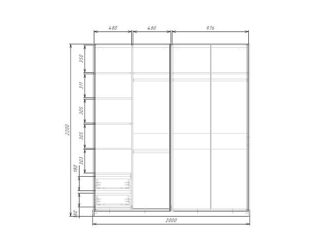 Шкаф-купе Бостон Черный
