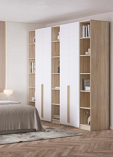 Шкаф распашной Хейсон - 11 Дуб Сонома / Белый