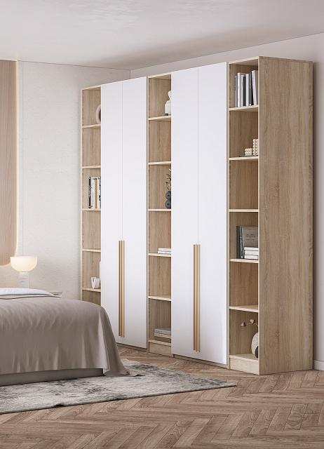 Шкаф распашной Хейсон - 11 Дуб Сонома / Белый