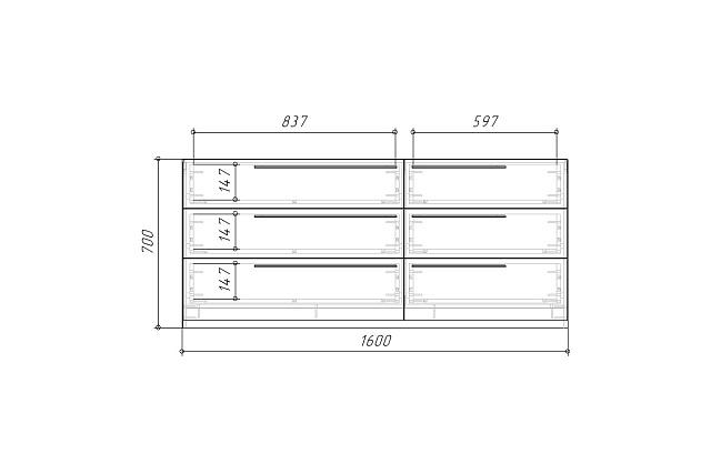 Комод Лорена Пакс - 3 Графит