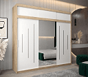 Шкаф-купе Валмиера NEW - 5А Дуб Сонома / Белый