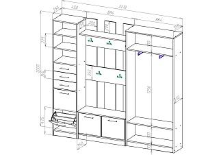 Прихожая Ольга - 9 Белый