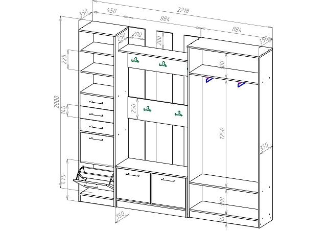 Прихожая Ольга - 9 Белый