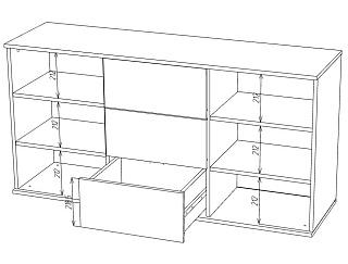 Комод Марвин Йорк - 4 Графит