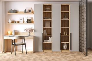 Шкаф распашной Хейсон - 14 Блэквуд Ячменный / Кашемир