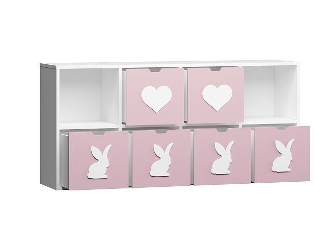 Стеллаж Kids - 4 Розовый Лайт