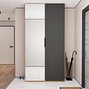 Шкаф распашной Астрис - 3 с зеркалом Графит