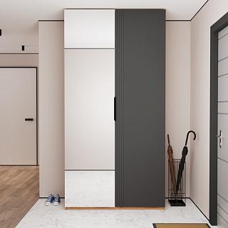 Шкаф распашной Астрис - 3 с зеркалом Графит