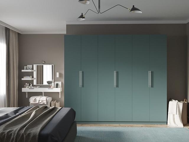 Шкаф распашной Калифорния - 6 Сумеречный Голубой