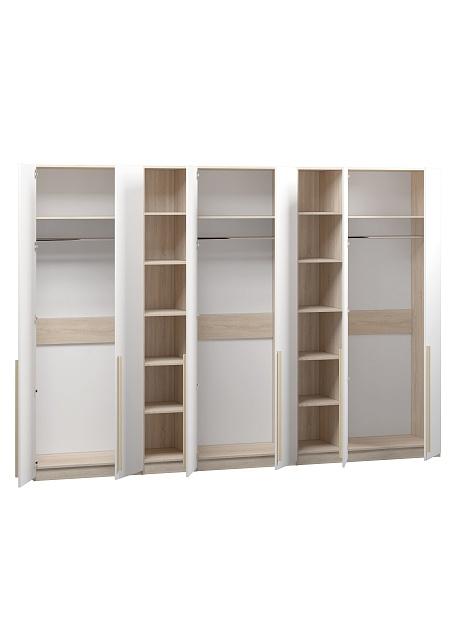 Шкаф распашной Хейсон - 18 Дуб Сонома / Белый