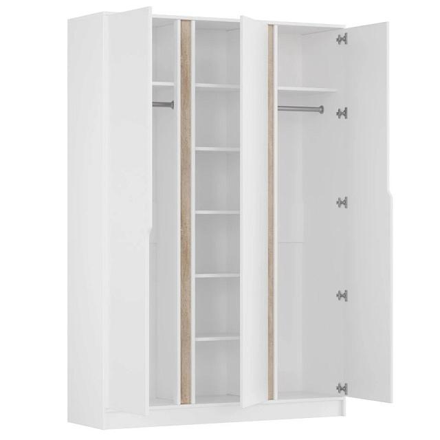 Шкаф распашной Бонди - 3 Белый