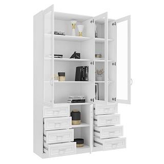 Книжный шкаф Библиограф - 3 №9 Белый