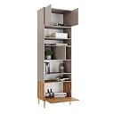 Стеллаж Скарлет - 7 Дуб Золотистый / Кашемир