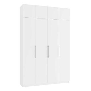 Шкаф распашной Калифорния - 4 с антресолью Белый