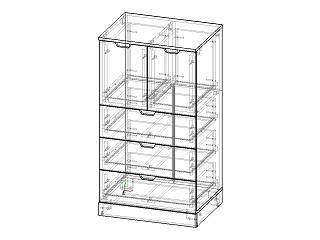 Комод Генри - 11 МДФ Черный