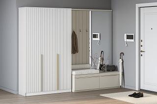 Шкаф распашной Монро - 3 Белый