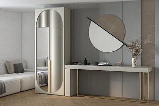 Шкаф распашной Брей - 1.1 с антресолью Кашемир