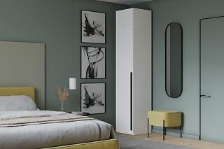 Шкаф распашной Лорена Пакс - 1 с антресолью Белый