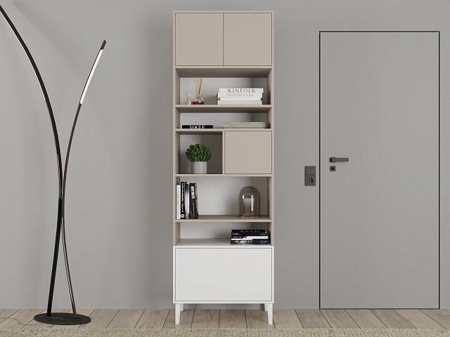 Стеллаж Скарлет - 7 Белый / Кашемир